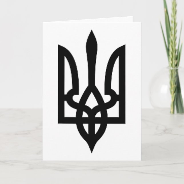 Ukraine Trident Symbol  Card (Front)
