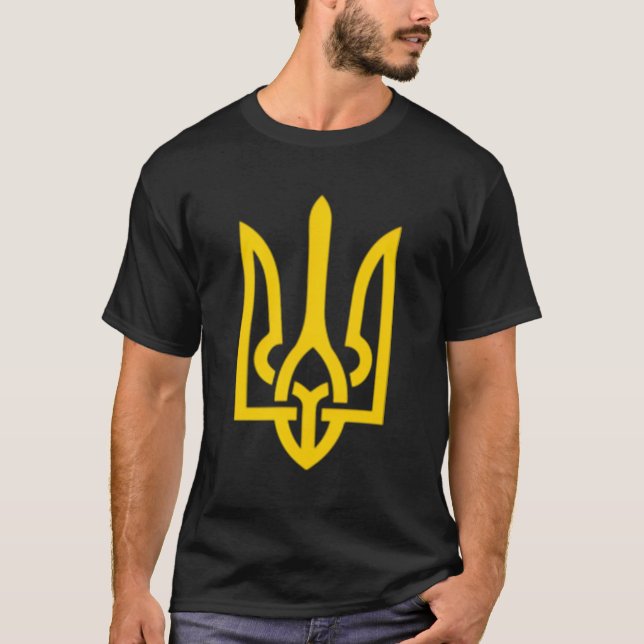 Ukraine Trident Symbol Middle Ukrainian Zelensky G T-Shirt (Front)