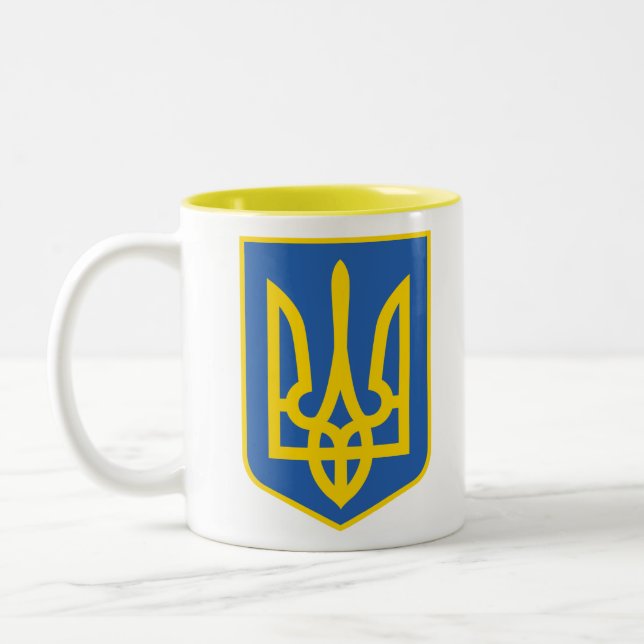 UKRAINE-TRIDENT Two-Tone COFFEE MUG (Left)