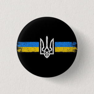 Ukraine Trident - Ukraine Flag Symbol 3 Cm Round Badge