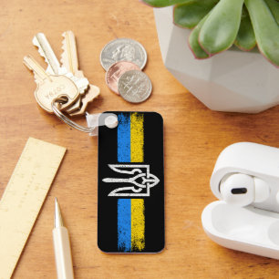 Ukraine Trident - Ukraine Flag Symbol Key Ring