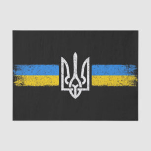 Ukraine Trident - Ukraine Flag Symbol Tissue Paper