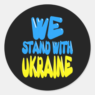 Ukraine Trident Ukraine Flag Ukrainian Flag Ukrain Classic Round Sticker