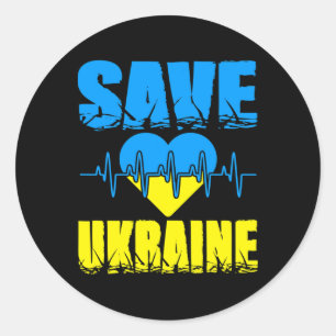 Ukraine Trident Ukraine Flag Ukrainian Flag Ukrain Classic Round Sticker