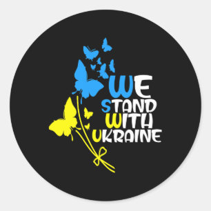 Ukraine Trident Ukraine Flag Ukrainian Flag Ukrain Classic Round Sticker