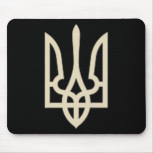 Ukraine Trident Ukrainian Coat Of Arms Flag Mouse Pad