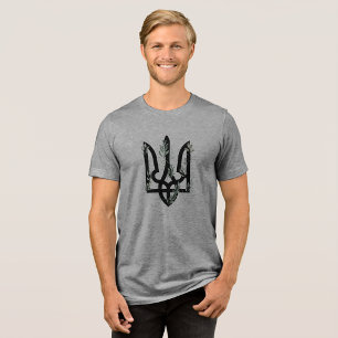 UKRAINE. Trident. Ukrainian Coat of Arms. Tri-Blend Shirt