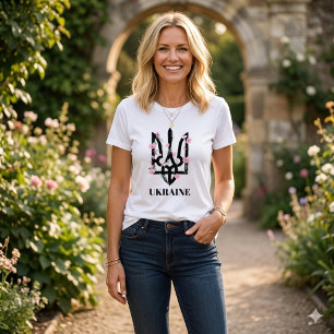 UKRAINE. Trident. Ukrainian Coat of Arms. Tri-Blend Shirt