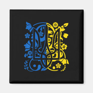 Ukraine Trident Ukrainian Patriot National Blue Ye Magnet