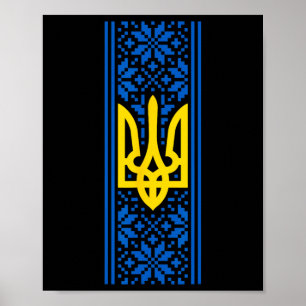 Ukraine Trident Vyshyvanka Costume President Zelen Poster
