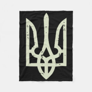 Ukraine Tryzub Symbol Pocket Ukraine Trident Men W Fleece Blanket