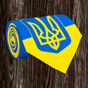 Ukraine, Tryzub, Ukrainian Flag / Coat of Arms Nec Tie