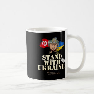 Ukraine Tunisia Flags Zelensky Stand With Ukraine Coffee Mug