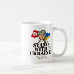 Ukraine Tunisia Flags Zelenskyy Stand With Ukraine Coffee Mug