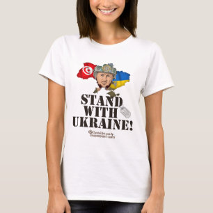 Ukraine Tunisia Flags Zelenskyy Stand With Ukraine T-Shirt
