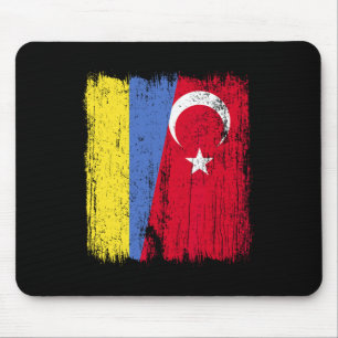 Ukraine Turkey Half Flag Turkiye Ukrainian Turkish Mouse Pad