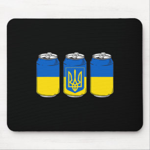 Ukraine Ukraina Flag Pivo Ussr Ukrainian Beer Can Mouse Pad
