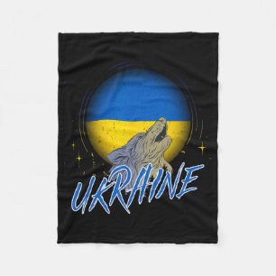Ukraine Ukraine Tee Wolfs Vintage Retro Ukrainian Fleece Blanket