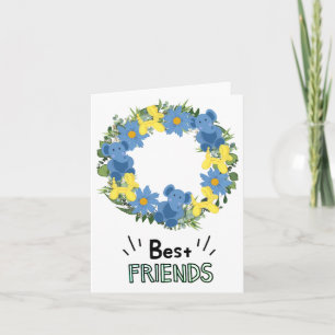 Ukraine Ukraine Uki Floral Wreaths Flag Card
