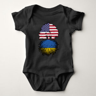 Ukraine Ukrainian American USA United States Baby Bodysuit