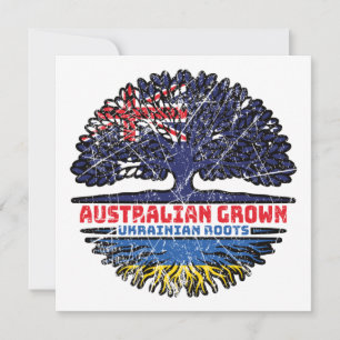 Ukraine Ukrainian Australian Australia Tree Roots Card