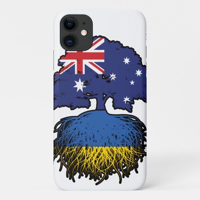 Ukraine Ukrainian Australian Australia Tree Roots Case-Mate iPhone Case (Back)
