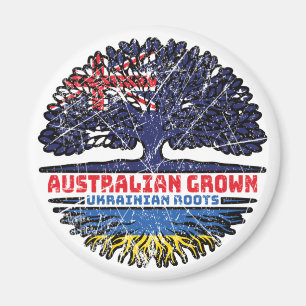 Ukraine Ukrainian Australian Australia Tree Roots Magnet