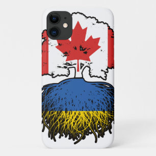 Ukraine Ukrainian Canadian Canada Tree Roots Flag iPhone 11 Case