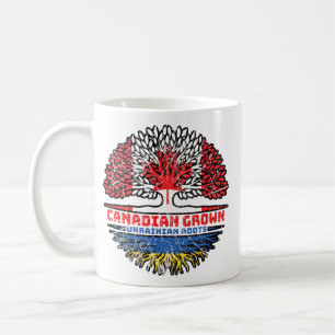 Ukraine Ukrainian Canadian Canada Tree Roots Flag Coffee Mug