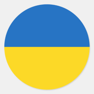 Ukraine (Ukrainian) Flag Classic Round Sticker