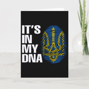 Ukraine Ukrainian Flag Coat Arms Ukraine Dna  Card