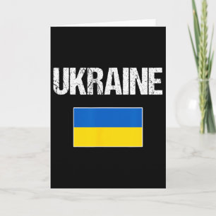 Ukraine Ukrainian Flag For Men Women Youth Kids Card