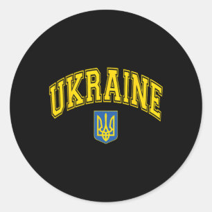 Ukraine Ukrainian Flag Graphic 1 Classic Round Sticker