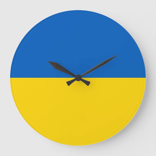 Ukraine (Ukrainian) Flag Large Clock (Front)