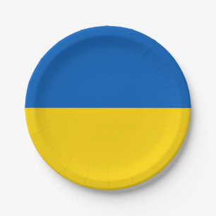 Ukraine (Ukrainian) Flag Paper Plate