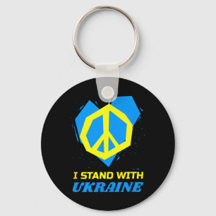 Ukraine Ukrainian Flag Peace I Stand With Ukraine Key Ring