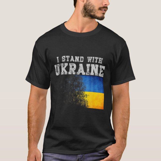 Ukraine Ukrainian Flag T-Shirt (Front)