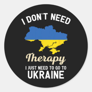 Ukraine Ukrainian Flag Ukrainians Gift 1 Classic Round Sticker
