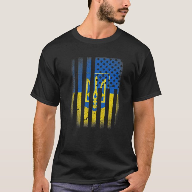 Ukraine Ukrainian Flag Ukrainians Gift T-Shirt (Front)