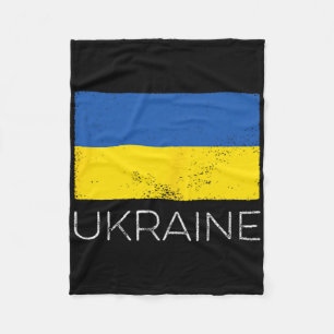 Ukraine Ukrainian Flag Vintage Ukraine Mini Flag Fleece Blanket