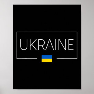 Ukraine Ukrainian Flag Zelensky Tryzub Military Em Poster