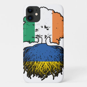 Ukraine Ukrainian Irish Ireland Tree Roots Flag iPhone 11 Case