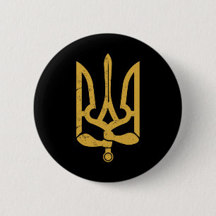 Ukraine Ukrainian Kiew Trysub Flag 10 6 Cm Round Badge