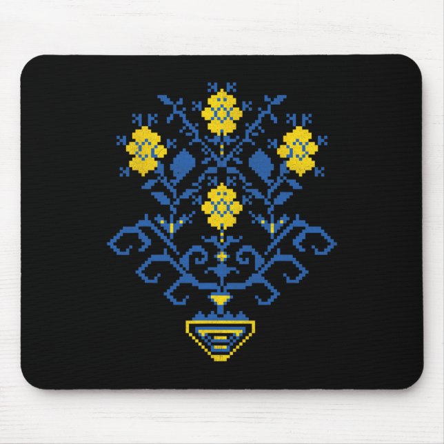 Ukraine Ukrainian Kiew Trysub Flag 11  Mouse Pad (Front)