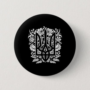 Ukraine Ukrainian Kiew Trysub Flag 13 6 Cm Round Badge