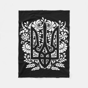 Ukraine Ukrainian Kiew Trysub Flag 13 Fleece Blanket
