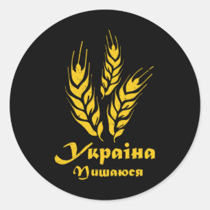 Ukraine Ukrainian Kiew Trysub Flag 2 Classic Round Sticker
