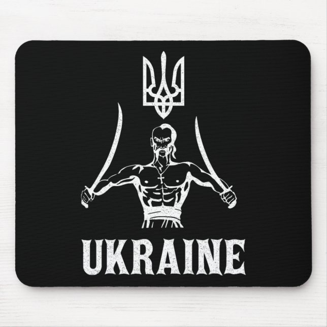 Ukraine Ukrainian Kiew Trysub Flag 8  Mouse Pad (Front)