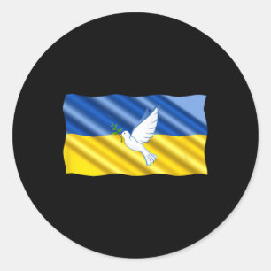 Ukraine Ukrainian Pray For Ukraine  Classic Round Sticker