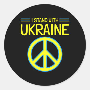 Ukraine Ukrainian Support Anti-war I Stand With Uk Classic Round Sticker